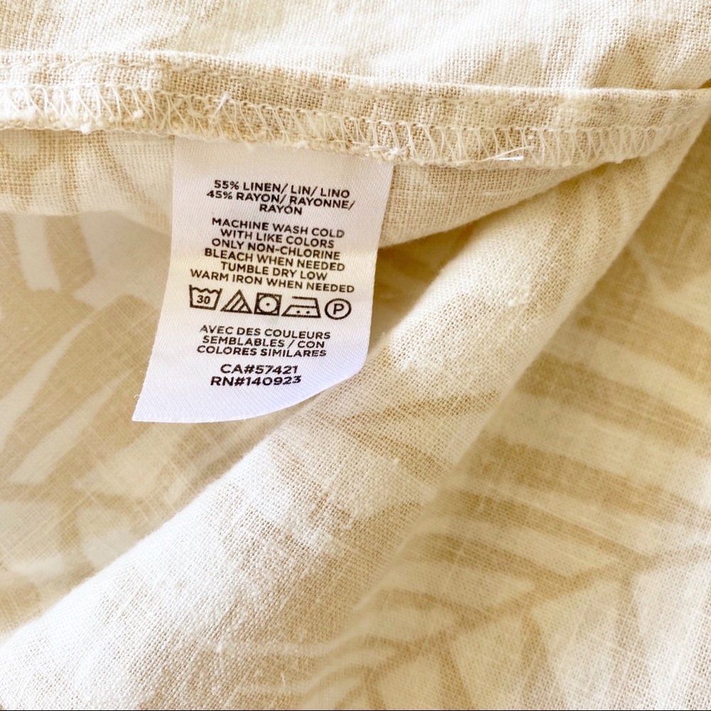 LOFT Palm Puff Sleeve Boatneck Top XL NWT - Picture 4 of 6